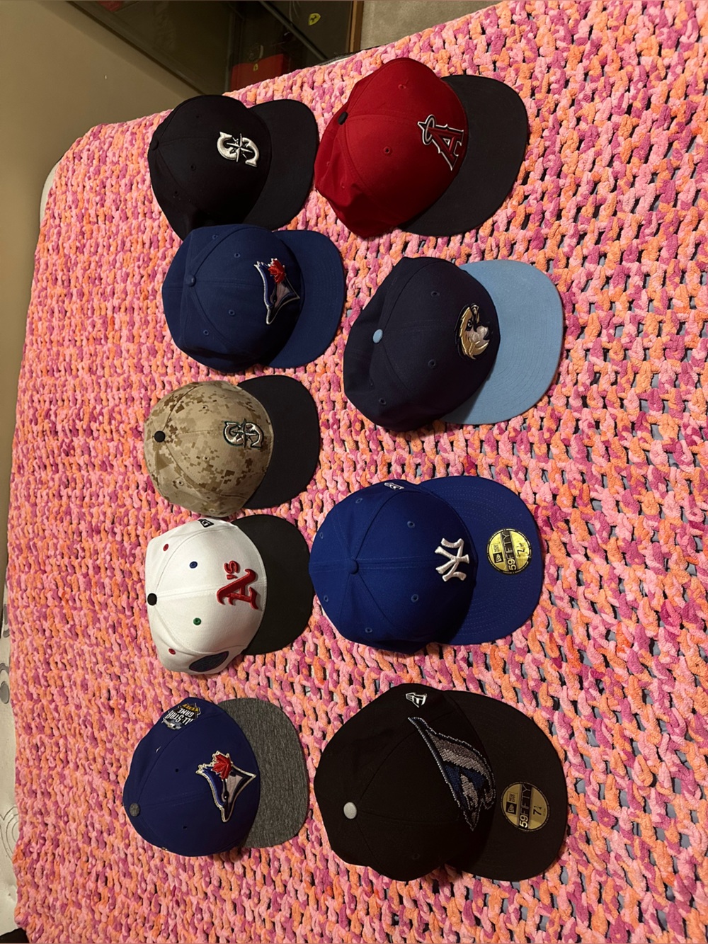 9fifty Kids MLB Snapback Caps - Navy, Black, Red, White, Camo, Blue, Gray